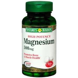  Natures Bounty  Magnesium Oxide, 500mg, 100 tablets 