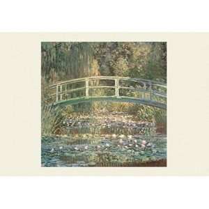  Waterlilies and Japanese Bridge   12x18 Framed Print in 