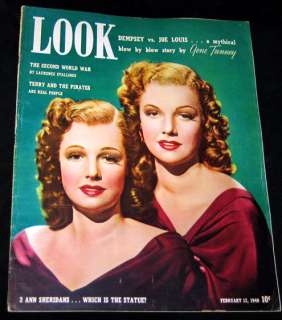 1940 Look ANN SHERIDAN Dempsey & Joe Lewis BING CROSBY  