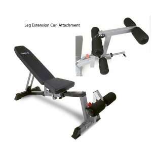   System Bench with Leg Extension Curl Attachment