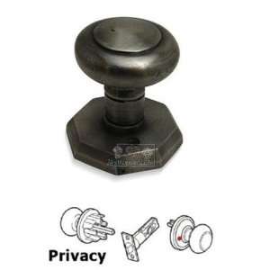 Rustic revival bronze   privacy concentric knob with octagon plate in