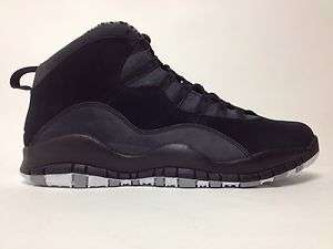Mens Nike Air Jordan 10 Retro Stealth Black/White 310805 003 Size 7.5 