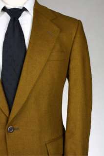 Vintage Jos A Bank Brown Herringbone Cashmere/Silk Blazer/Jacket 43 R 