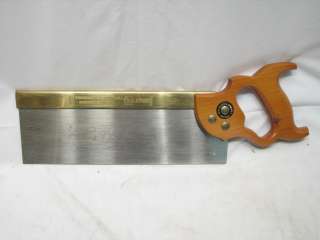 VINTAGE W.TYZACK &SONS & TURNER #120 BRASS BACKED SAW 12 WOODWORKING 