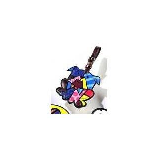 Romero Britto Butterfly Luggage Tag Travel Bags ID Name Bag Backpack 