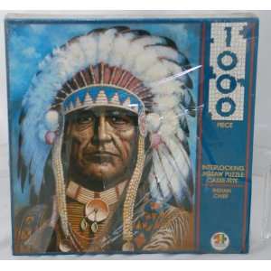  1000 Piece Jigsaw Puzzle   Indian Chief Toys & Games