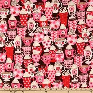  44 Wide Sweet Valentine Latte Love Candy Pink Fabric By 