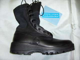 MENS WELLCO VTRAX JUNGLE BOOTS LEATHER & COTTON CANVAS SIZES 6 6.5 REG 