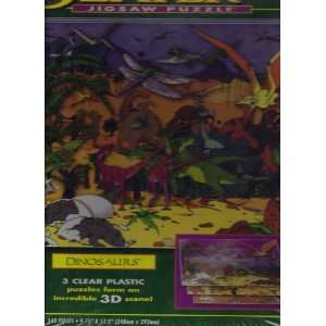  3 Layer Jigsaw Puzzle Dinosaurs 