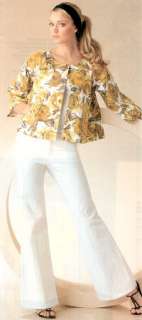 Karen Kane NWT $286 Floral Jacket & Wide Leg Jeans Outfit 4  