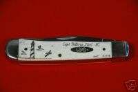 Case trapper scrimshaw pocket knife by Linda Karst  