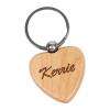 Personalized Laser Engraved Maple Wood Heart Key chain  