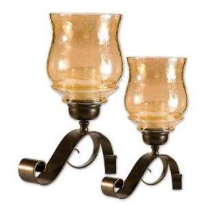  Joselyn, Candleholders, Set of 2 by Uttermost   Antiqued 