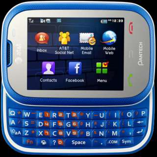   AT&T 3G Touch Screen Qwerty GPS GSM Cellphone BLUE 843124001702  