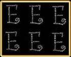 Rhinestones Alphabet Motif 6 Large Letter E HotFix 312