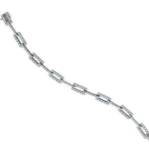   Diamond Link Bracelet in 14K White Gold (2.54 ct) Allurez Jewelry