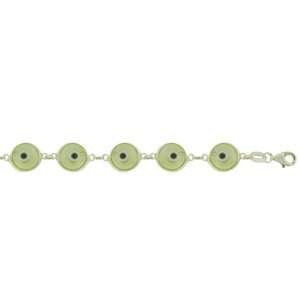   Silver Clear Light Lime Tennis Bracelet. Gift Box Included Jewelry