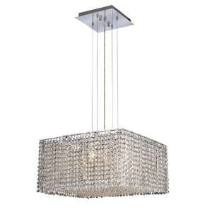   Light Chandelier, Chrome Finish with Crystal (Clear) Royal Cut RC