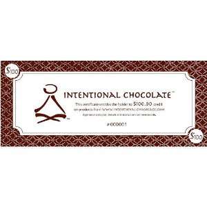 Intentional Chocolate $100 Gift Certificate  Grocery 