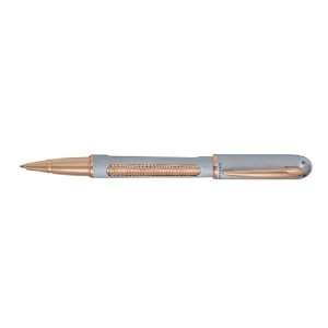  Libelle Chromatic Brushed Chrome with Brass Rollerball Pen 