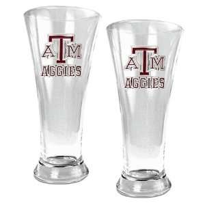  Texas A&M Aggies Set of Two Pilsner Beer Glasses Sports 