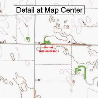   Map   Karnak, North Dakota (Folded/Waterproof)