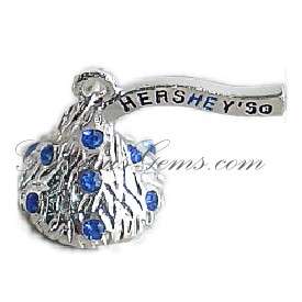 Silver 3D HERSHEY KISS HE Chocolate Charm Pendant  
