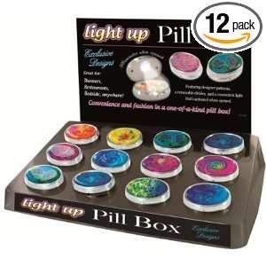  Fashion Light up Pill Box Display 12 Piece Health 