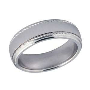  14K White Gold Rope Wedding Ring SZUL Jewelry
