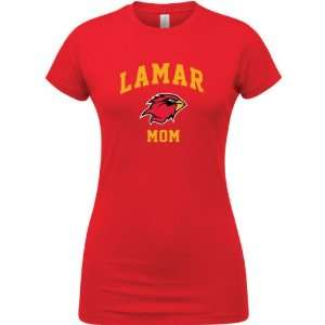  Lamar Cardinals Red Womens Mom Arch T Shirt Sports 