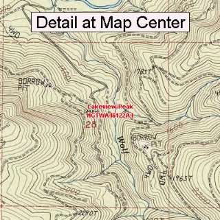  USGS Topographic Quadrangle Map   Lakeview Peak 