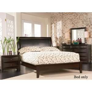 California King Size Platform Bed in Cappuccino Finish 