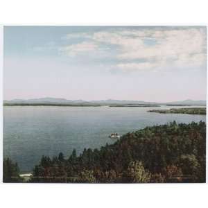   Reprint Across the Lake from Hotel Champlain, N.Y 1904