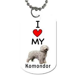  I Love My Komondor Dog Tag 