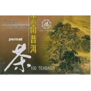 Lucky Eight Yunnan Pu Erh Natural Black Tea   100 Individually Wrapped 