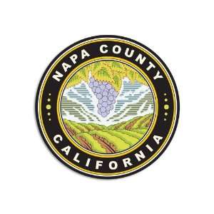  Round Napa County California Seal (Wine Country) Sticker 