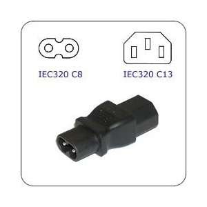  Plug Adapter IEC 60320 C8 Plug to IEC 60320 C13 Connector 