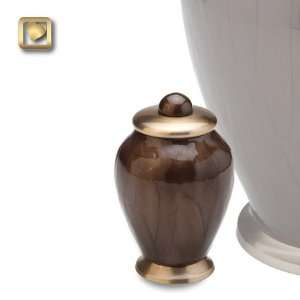   Small Keepsake Urn for Ashes in Bronze Patio, Lawn & Garden