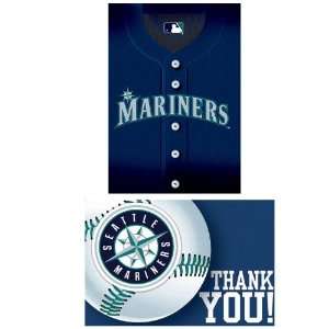   Seattle Mariners Baseball   Invite & Thank You Combo 
