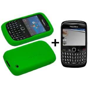 Green Silicone Soft Skin Case Cover for Blackberry Curve 8520 / 8530 