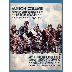 vs. Mt.Union 22 x 30 Canvas Historic Football Print   Original College 