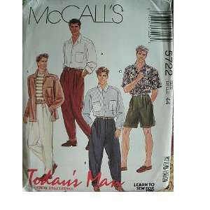  MENS SHIRT & PANTS OR SHORTS SIZE 44 EASY MCCALLS TODAYS 