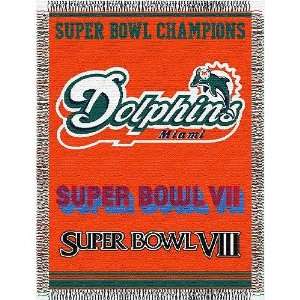 Northwest Miami Dolphins Super Bowl VII Commerative Throw  