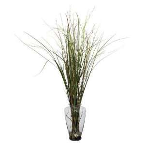   Nearly Natural Grass and Bamboo w/Large Jar Silk Plant