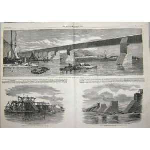   1859 VICTORIA TUBULAR RAILWAY BRIDGE MONTREAL CANADA