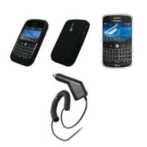   LCD Screen Protector + Rapid Car Charger for RIM BlackBerry Bold 9000