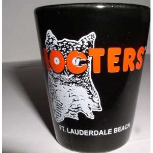  HOOTERS FORT LAUDERDALE BEACH BLACK ONE OUNCE SHOT GLASS 
