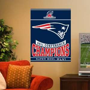 NFL New England Patriots 2011 AFC Champions 27 x 37 Vertical Flag 