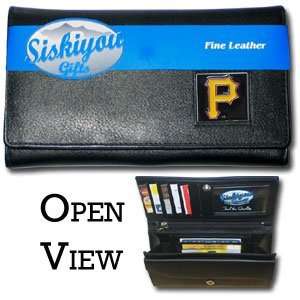 Pittsburgh Pirates Genuine Leather Womens Female Clutch Wallet   MLB 