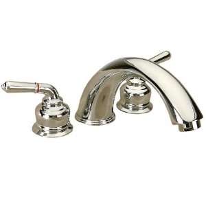 Dynasty Hardware Roman Tub Faucet With Deco Levers Polished Chrome